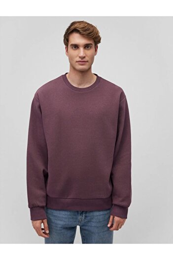 Mavi -Mavi Bisiklet Yaka Mor Basic Sweatshirt900