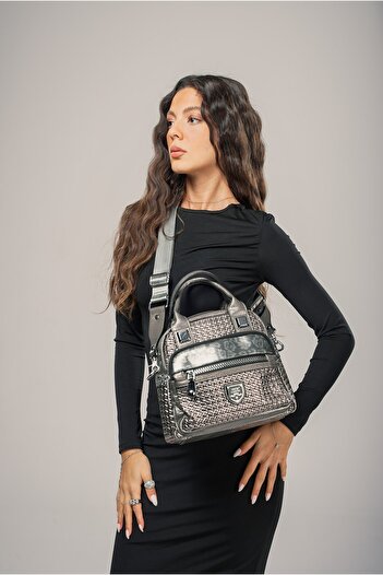 Erbilden Karen Gray Skin Shoulder Bag