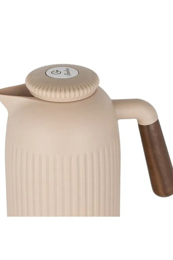 rexa Timeless Jayda thermos, 1 liter, with wooden handle - brown