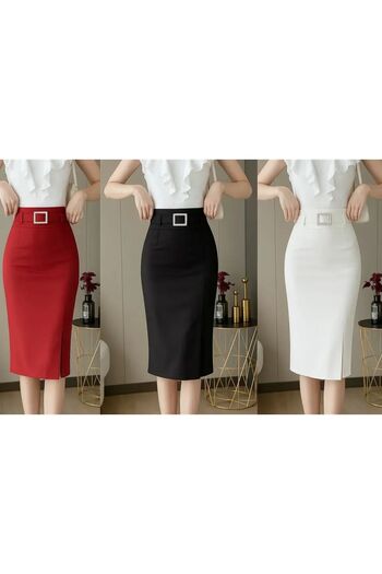 QUBERZ Midi Boy Office Skirt