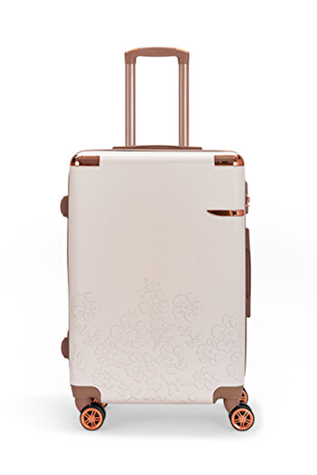 LİMRA 20" Floral Design Hardshell Airplane Cabin Suitcase