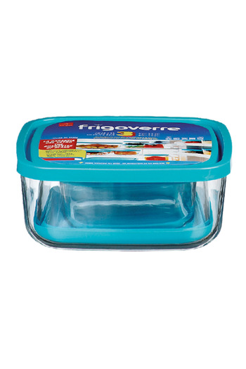 Bormioli Rocco Set of 3 square glass casseroles with lids BORMIOLI FRIGOVERRE