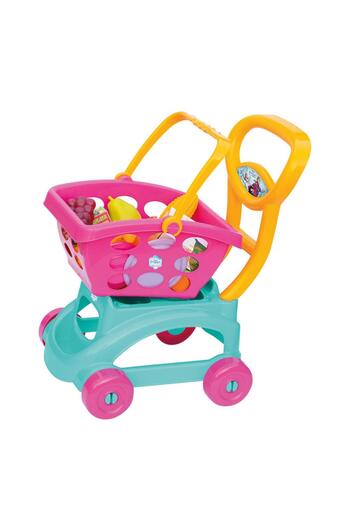hak-iş oyuncak Dede Frozen Market Cart Play Set 24 Pieces – with Vegetable Fruit and Kitchen Accessories