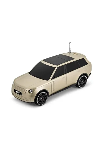 MACVI Macvi® Portable Speaker, Bluetooth 5.0 with car design, light, USB charging and solar panel, beige