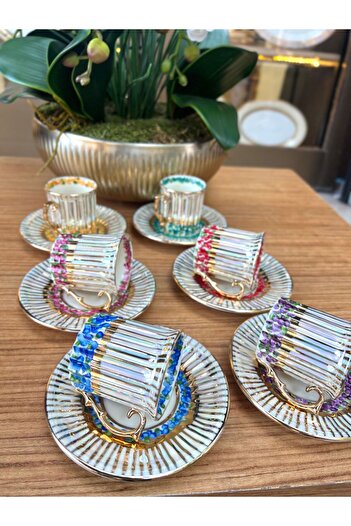 Laopala Diva Efes Handmade Coffee Cup Set for 6 People