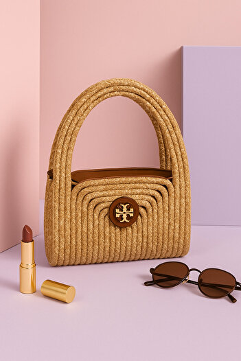 MaVaux Bellaria Wicker Look Jute Clutch Bag