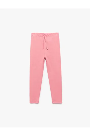 Koton Cotton Camisole Basic Long Leggings with Elastic Waist
