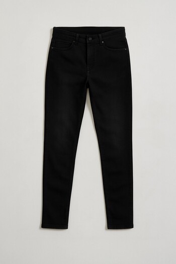 Bluewhite Women's Skinny Fit Lycra Dark Anthracite Jean Trousers