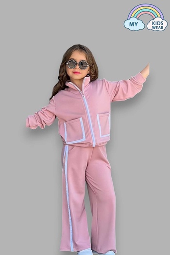 My Kids Wear Girl's Pocketed Powder School Tracksuit Set Age 5-14 12037