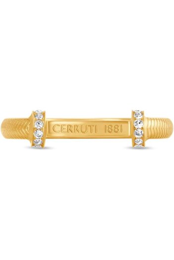 Cerruti 1881 Matilde Gold Branding Etched Ring Size 54