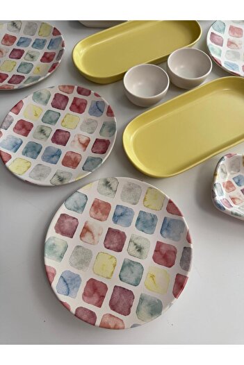 Keramika Set Breakfast Colors Noyan 12 Pieces for 6 People