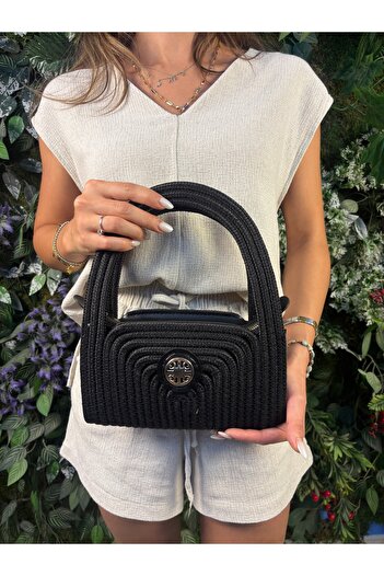 MaVaux Bellaria Wicker Look Jute Clutch Bag