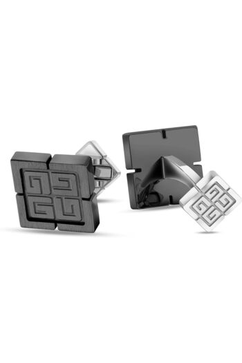 Guy Laroche Charlie.3 Two Tone Black Cufflinks for Men