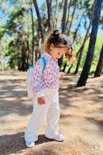minojoy Girl's Jacquard Fabric Long Sleeve Jacket