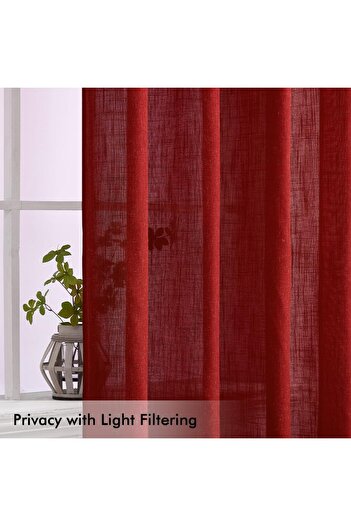 MIULEE Decorative curtains, Miulee, 145x185, red, set of 2