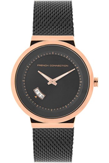 French Connection Analog Dial Men's Watch, Black, Bracelet