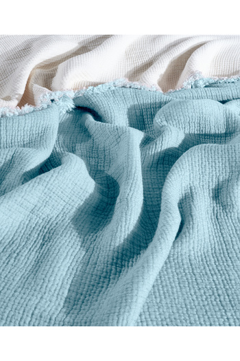 destinyhometex Baby Blue 6 Layer Muslin 2 Pieces 50X70Cm Pillowcase