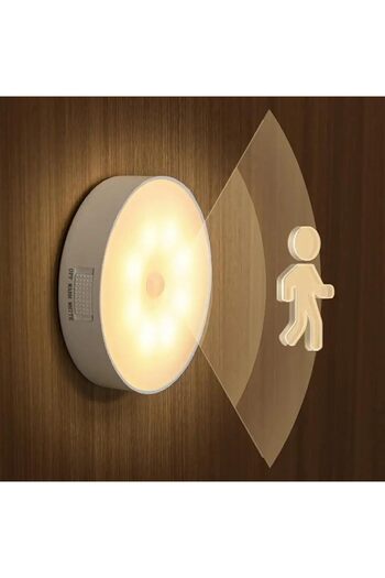 Taimi مصباح LED ذكي يعمل بالأشعة تحت الحمراء مع مستشعر حركة جسم الإنسان وإضاءة ليلية قابلة للتحكم، لون أبيض دافئ