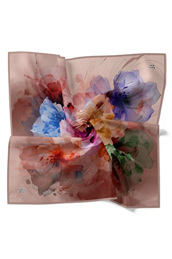 Levidor Sparkling Crystal Scarf with Dreamy Floral Pattern
