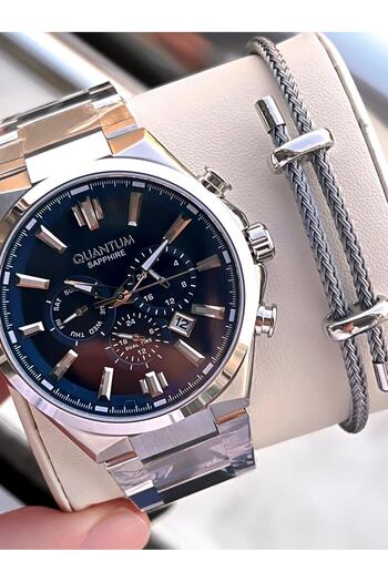Quantum Water-Resistant Steel Cord with Italian Bracelet Set, 2-Year Warranty, Does Not Fade Vs.Blkt