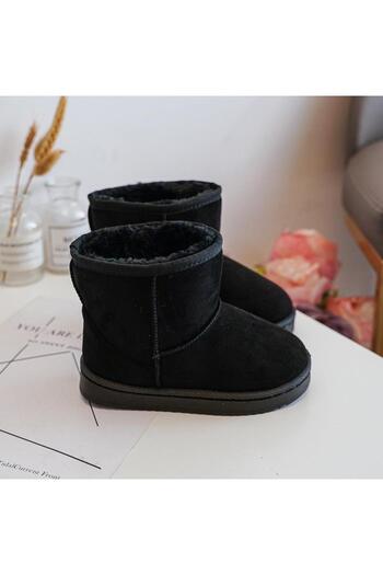 Rock and Joy Kids’ Short Winter Boots for Boys & Girls – Faux Suede, Warm Lining
