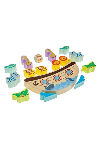 OEM Educational Wooden Toy Ark with 12 Animals