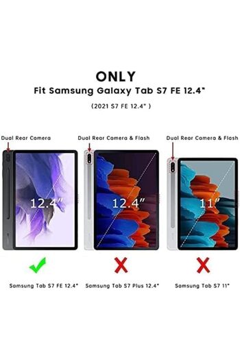 Generic Keyboard Case Compatible for Samsung Galaxy Tab S7 FE 12.4" 2021
