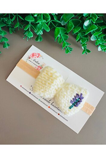 ARDEN HOBİ TASARIM Hand-Knitted Bow Baby/Child Bandana