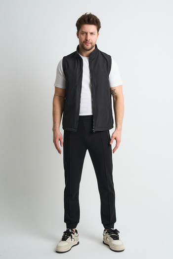 Shooter Sportswear Deluxe Men's Vest with Three Pockets and Fleece Lining, Regular Fit, Black