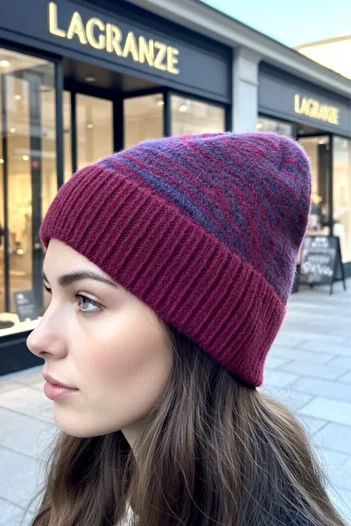 LAGRANZE Premium Soft Acrylic Zebra Women's Beret