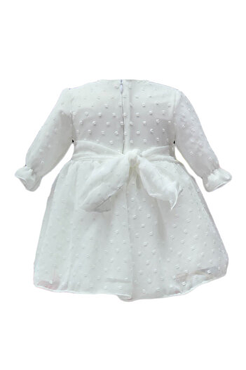 fantasialand Baptism dress with long sleeves, 2 white pieces