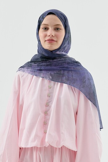 Modakaşmir Viola Pattern Moon Shawl
