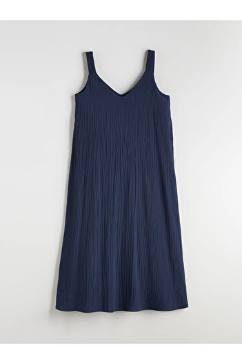 LC Waikiki V-Neck Textured Dress