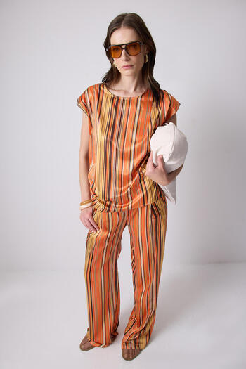 Touché Privé Stried Satin Suit