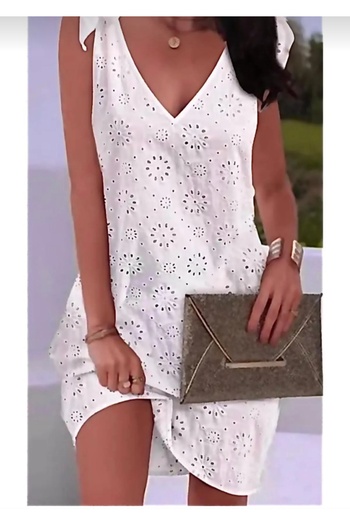 BUTİK AYVİTRİN Women's Scalloped Lined Summer Dress