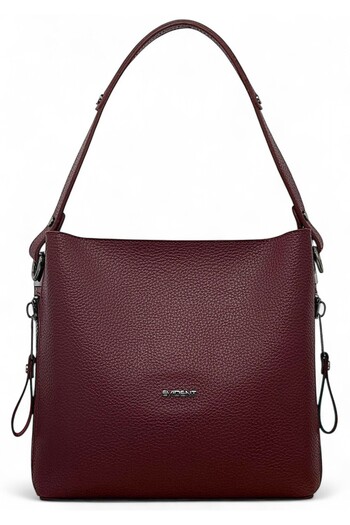 Evident Women's Shoulder Bag with Zipper Detail on the Edge and Puppy Design