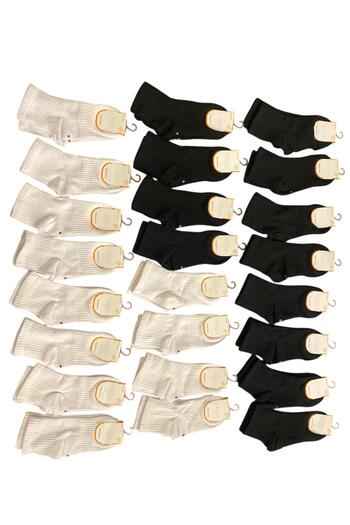 Mcr 12 Pairs of Elastic Economical Half-Toe Winter Socks