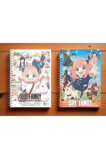 nihonwosekai Spy X Family Anya Forger Anime 2 Pcs Spiral Notebook 50 Sheets
