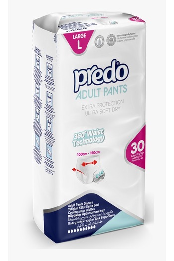 PREDO Scutece tip chilot pentru adulți Predo, 30 buc/set – Confort & Protecție Maximă Marimea L 100-150 cm