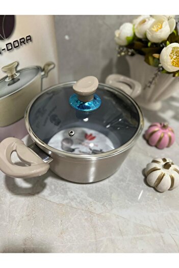 EVİNDA Pan-Dora Series 22 cm Crystal Ceramic Deep Pot