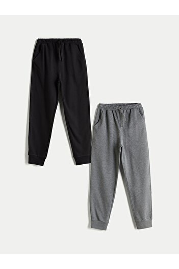LC Waikiki LCW Kids YENİ SEON Beli Lastikli Erkek Çocuk Jogger Eşofman Alt 2'li