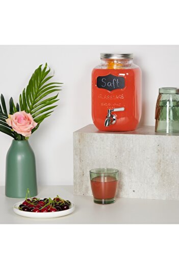 Relaxdays drink dispenser, with ice cube or fruit dispenser, 4 liters