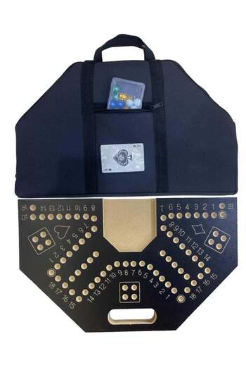Generic Jackaroo A strong wooden jackaroo game for strategic planning, 6 players, with a luxury bag, 45 x 55