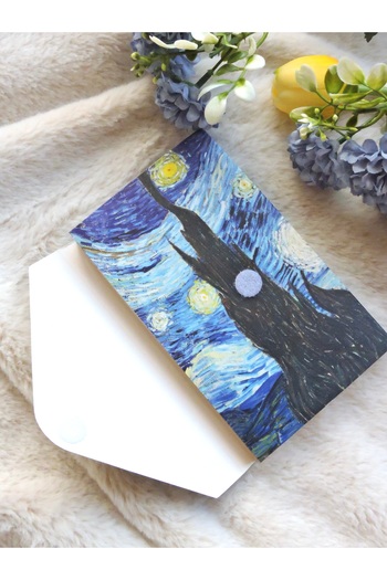 Nova Crafts Van Gogh Themed Notepad Notebook with Velcro Cover
