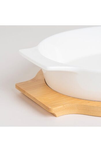 erorex Oval Plate With Bamboo