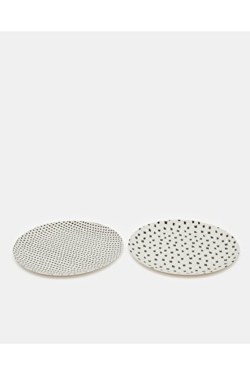 erorex Grey Bamboo Dessert Plate Set (4 Piece), Grey, One Size