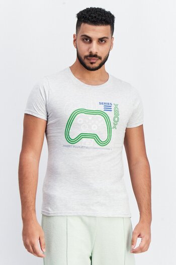 Oxbow Men Crew Neck Short Sleeves Graphic T-shirt, Grey