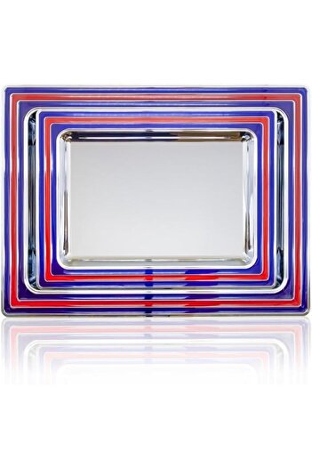 erorex Serving Dish 2 Rectangular Chrome