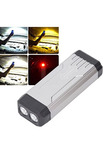 erorex LED Flashlight Compact Multi Lighting Mode Pocket LED Flashlight Rechargeable 4 Color Light Source