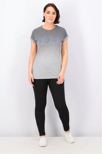 Playstation Women Controller Round Neck Shortsleeve Top, Grey